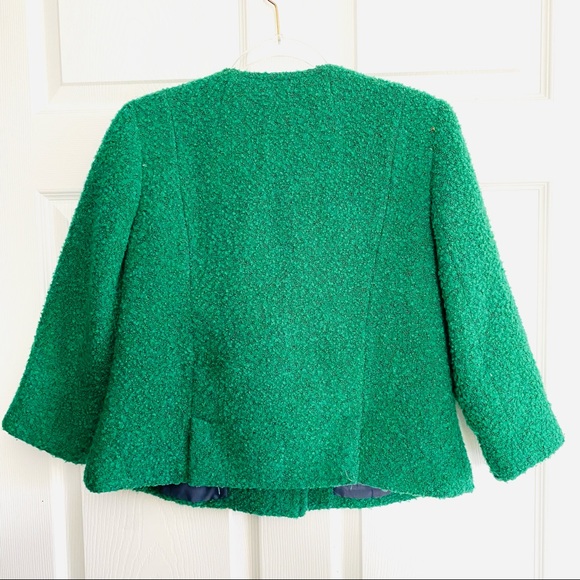 CAbi | Ivy Boucle Wool Blend Emerald Green Blazer - Picture 6 of 6